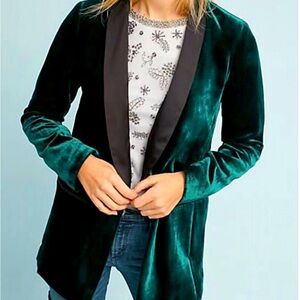 Anthrolologie Cartonnier Velvet Blazer